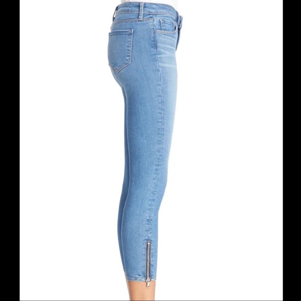 L’agence Denim Skinny Jeans with Zippers